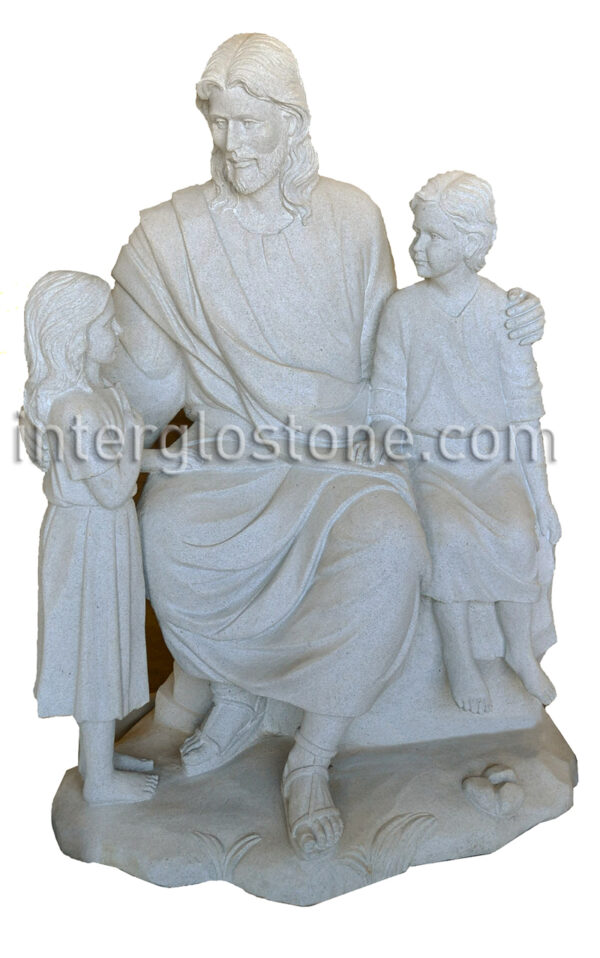 Jesus with Two Children STATUE