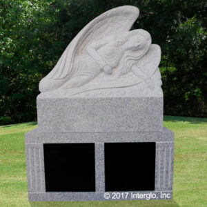 ANGEL ON CLOUDS HEADSTONE ON BASE UNIT