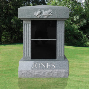 2 Niche MEMORIAL with Fluted Columns AND DOVE CARVINGS