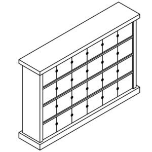 24 Niche Single Sided columbarium