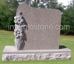 Carved Daffodils Headstone