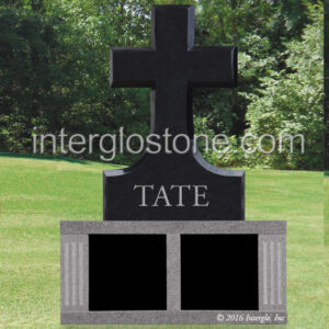 CROSS HEADSTONE ON BASE UNIT
