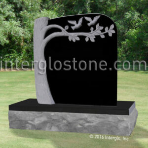 Tree with Doves Headstone